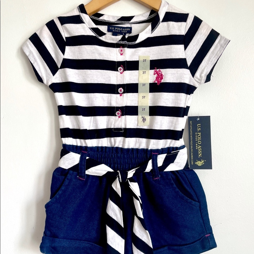 NEW 3T US PoloToddler Girl sailor’s Romper